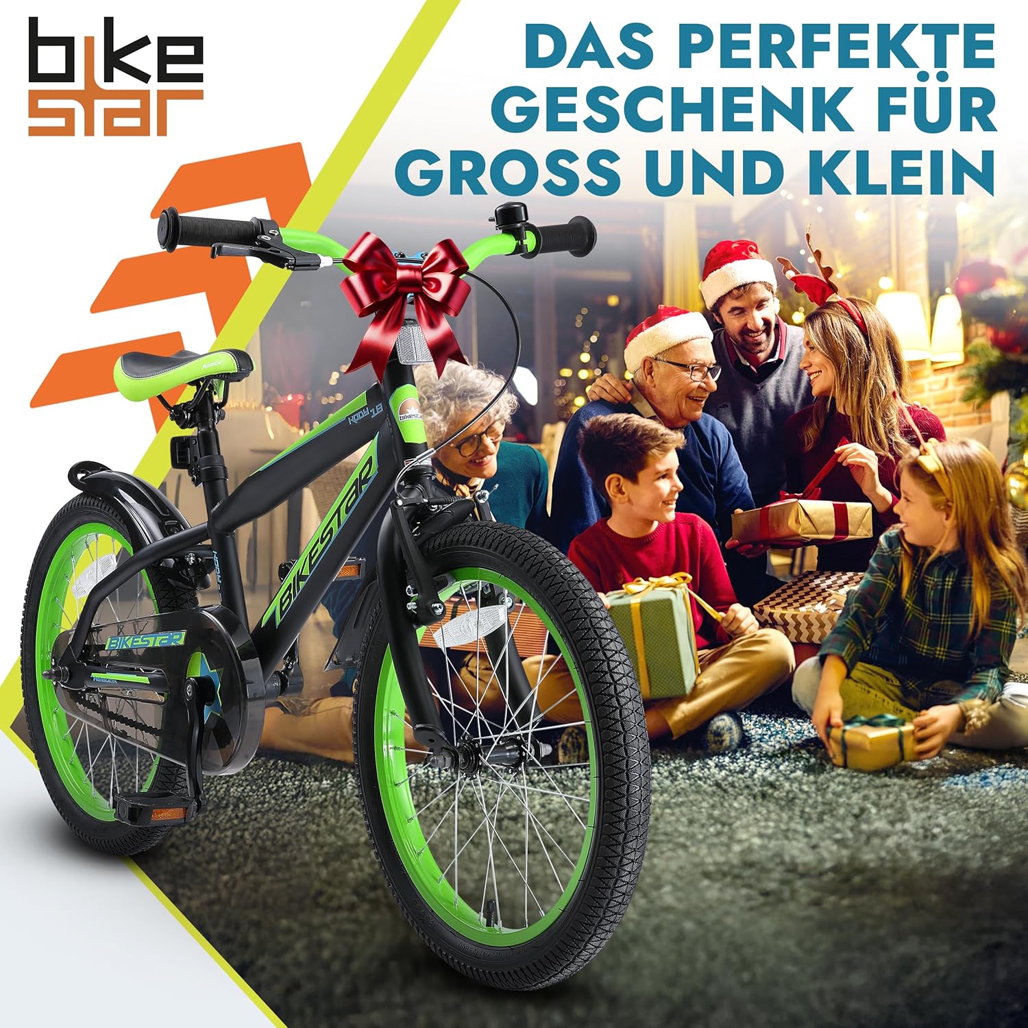 BIKESTAR Kinderfahrrad 18 Zoll für Mädchen und Jungen ab 5 Jahre | Kinderrad Urban Jungle | Fahrrad für Kinder | Risikofrei Testen