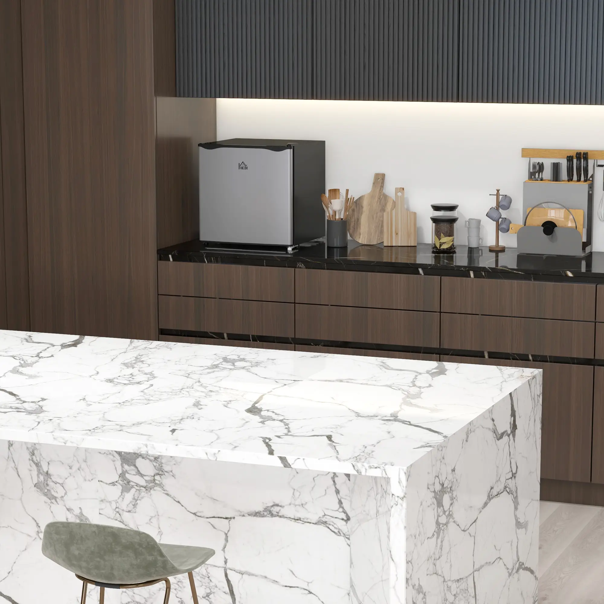 HOMCOM Mini-Gefrierschrank 35 L Silber – kompakt & effizient