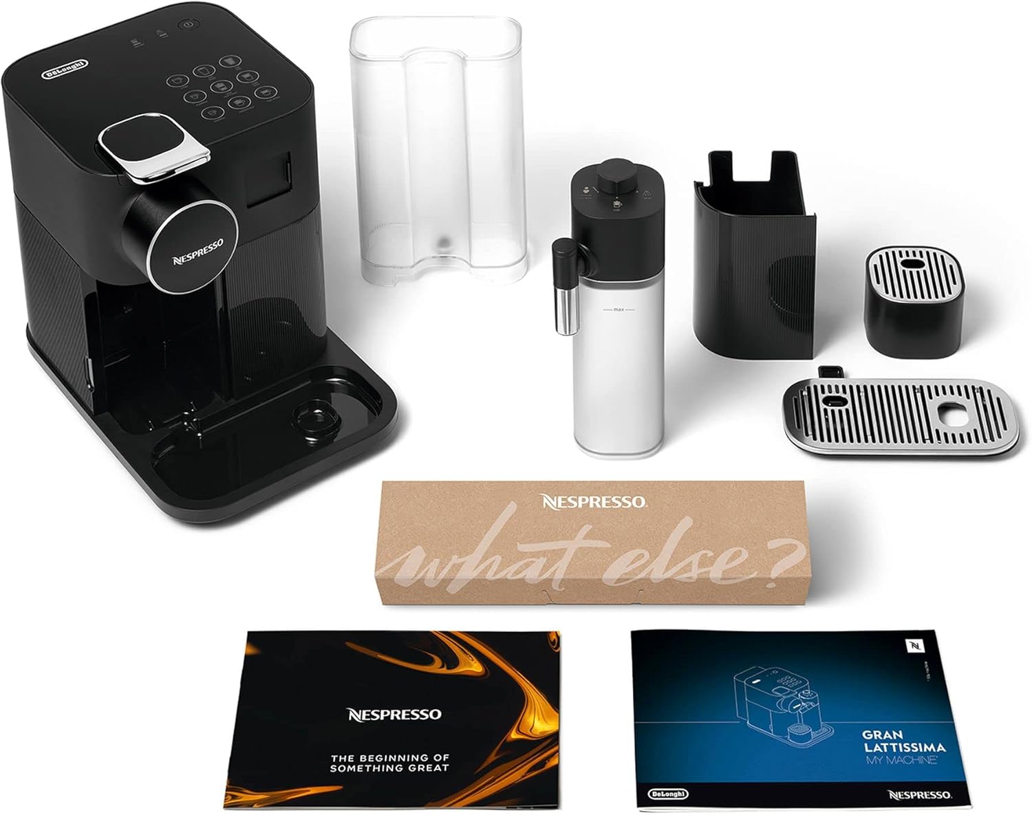 Nespresso De'Longhi EN640.W Gran Lattissima Kaffeekapselmaschine mit automatischem Milchsystem,19 Bar Druck, 1400W,Weiß