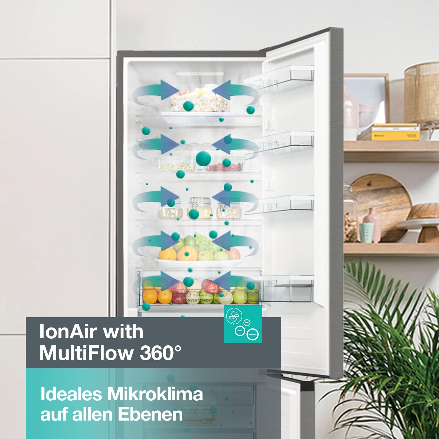 Gorenje N 619EAW4 Kühl-Gefrier-Kombination / LED Display / 186 cm / 300 l / NoFrostPLus / Gemüsefach mit Feuchteregler / FastFreeze / weiß