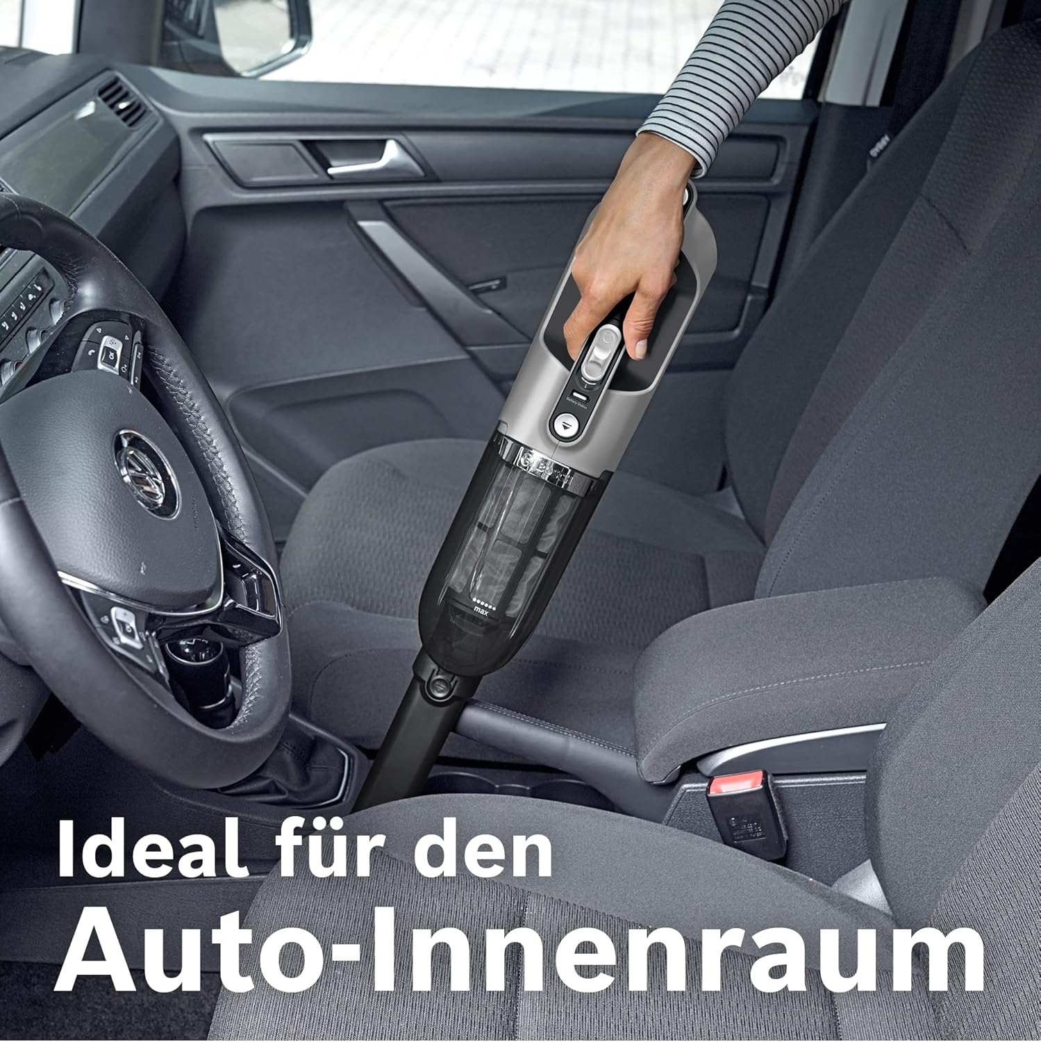 Bosch Akku-Staubsauger Flexxo 2in1 Serie 4 BBH32101, kabelloser Handstaubsauger, beutellos, hohe Saugleistung, Lange Laufzeit, Kurze Ladezeit, Fugendüse, alle Bodenarten, schwarz