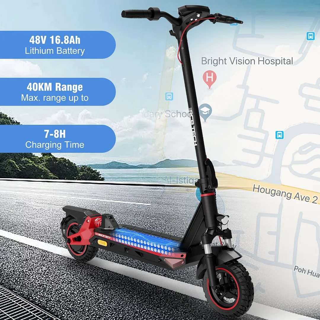 RCBTECH R10S Electric Scooter – 16.8Ah, 500W, APP-Integration