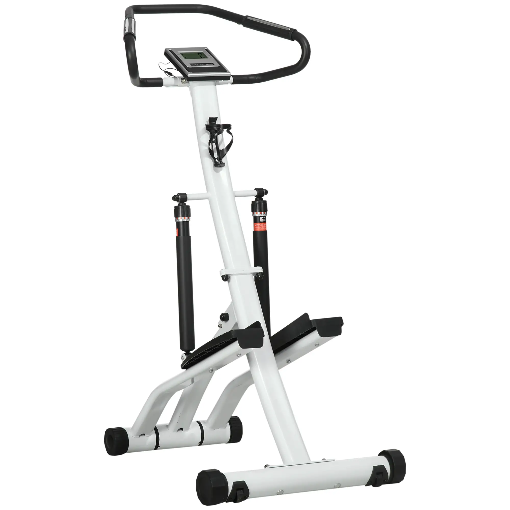 SPORTNOW Stepper mit Handgriff 12 Widerstandsstufen Monitor-Anzeige