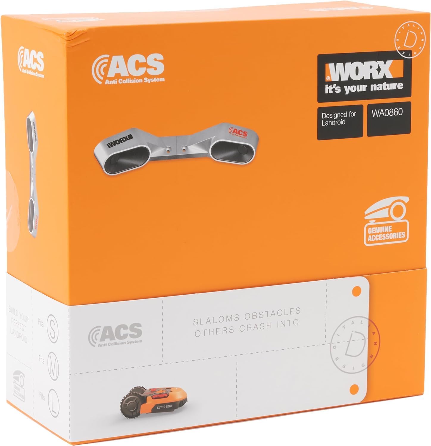 WORX Landroid M WR141E Mhroboter/Akkurasenmher für kleine Grten bis 500 qm/Selbstfahrender Rasenmher für einen sauberen Rasenschnitt, Bunt