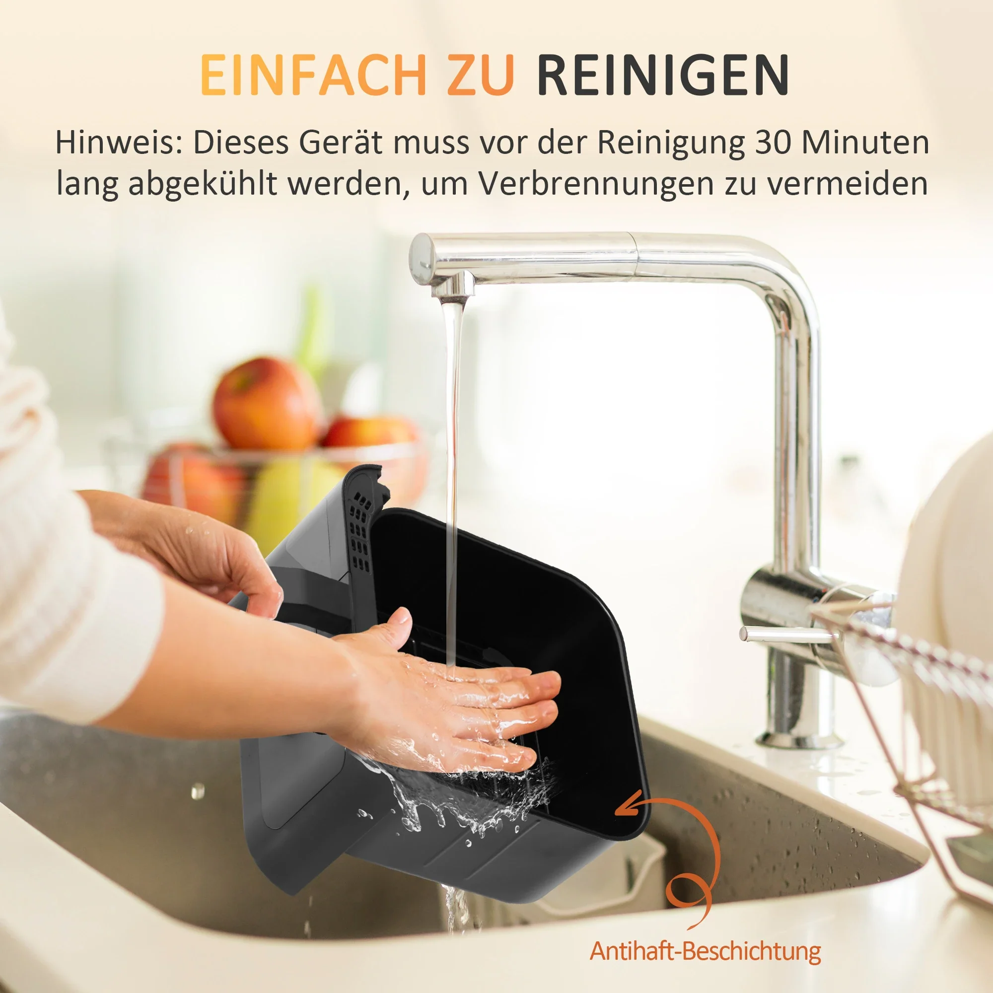 HOMCOM Heißluftfritteuse Airfryer fettarm schnelles Garen