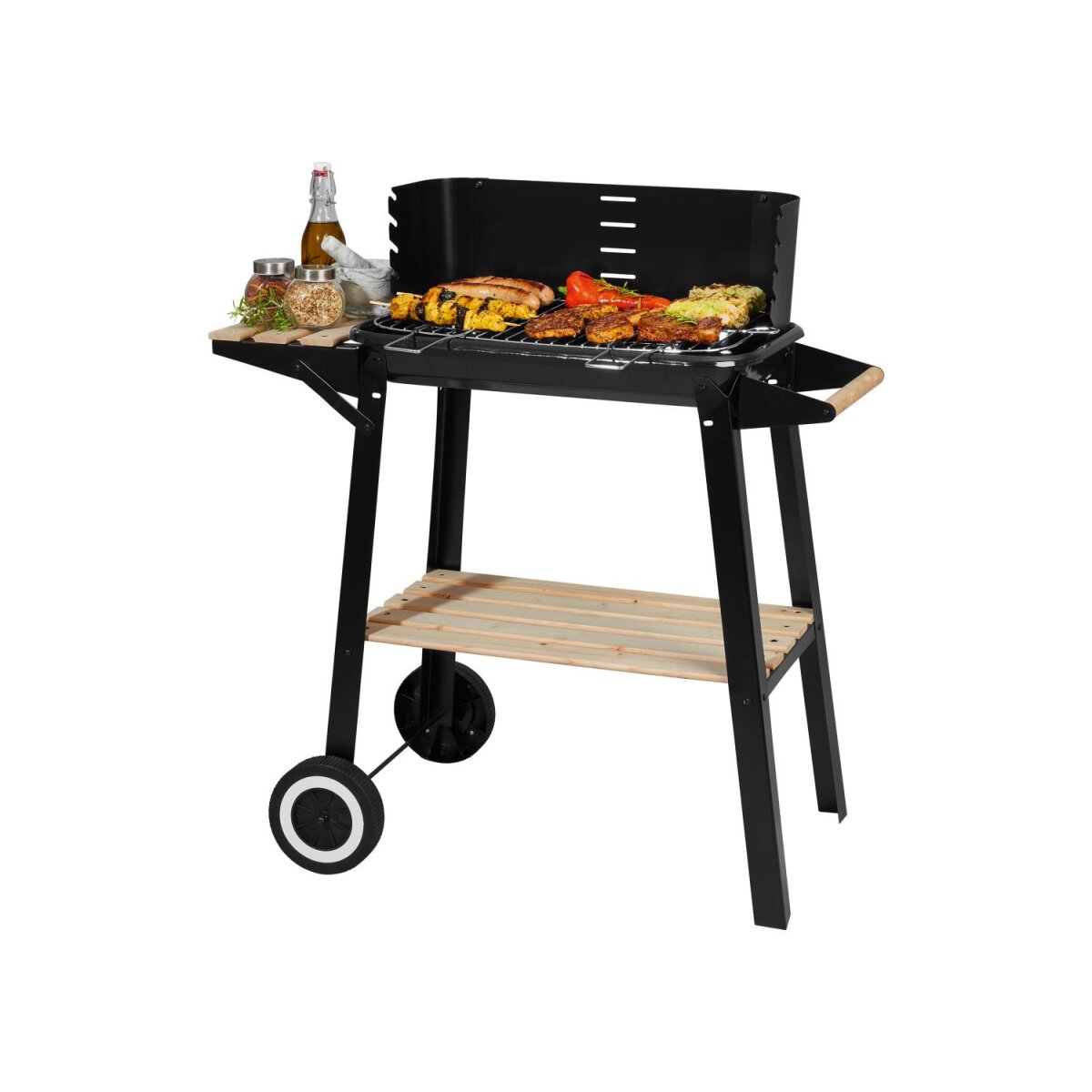 GRILLMEISTER Grillwagen »Kansas«, mit Windschutzblende - B-Ware sehr gut