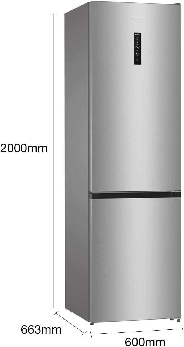 Gorenje N 619EAW4 Kühl-Gefrier-Kombination / LED Display / 186 cm / 300 l / NoFrostPLus / Gemüsefach mit Feuchteregler / FastFreeze / weiß
