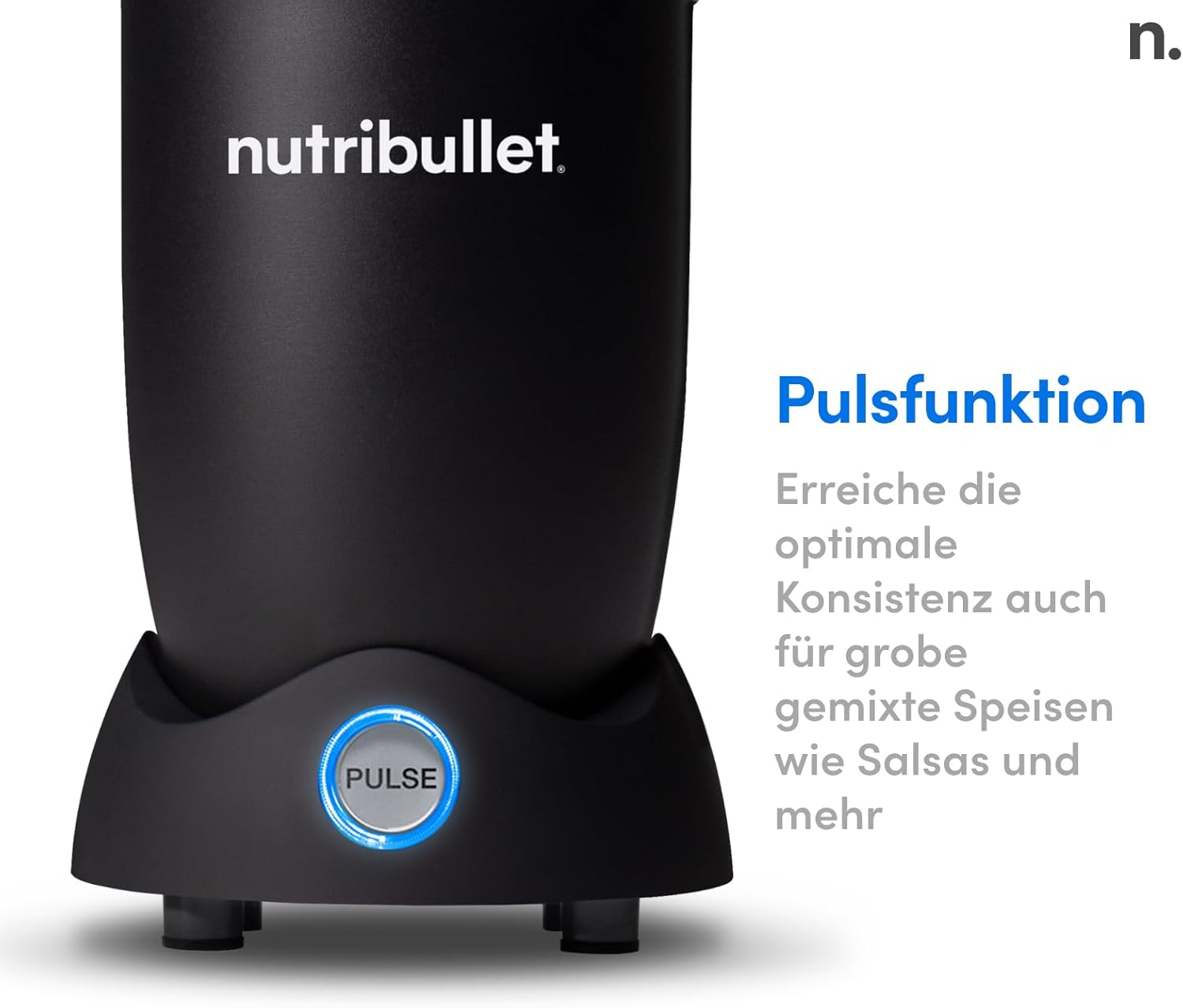 Nutribullet Pro 1200, Elektrischer Mixer, Zerkleinerer, Smoothie Mixer, Multifunktionsmixer, 1200w Leistung, 700ml und 900ml Glser, schwarz, NB120MB