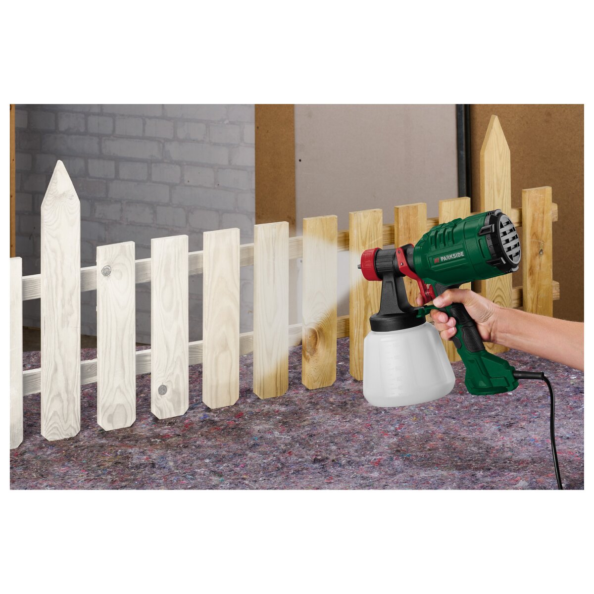 PARKSIDE® HVLP-Farbspritzpistole »PFS 450 B1«, 450 W, inkl. 4 Düsen - B-Ware neuwertig