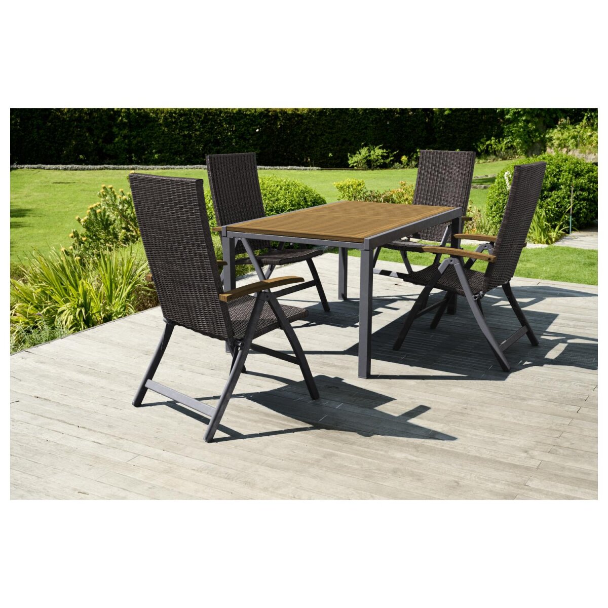 LIVARNO home Alu-Gartentisch »Valencia«, ausziehbar, braun - B-Ware sehr gut