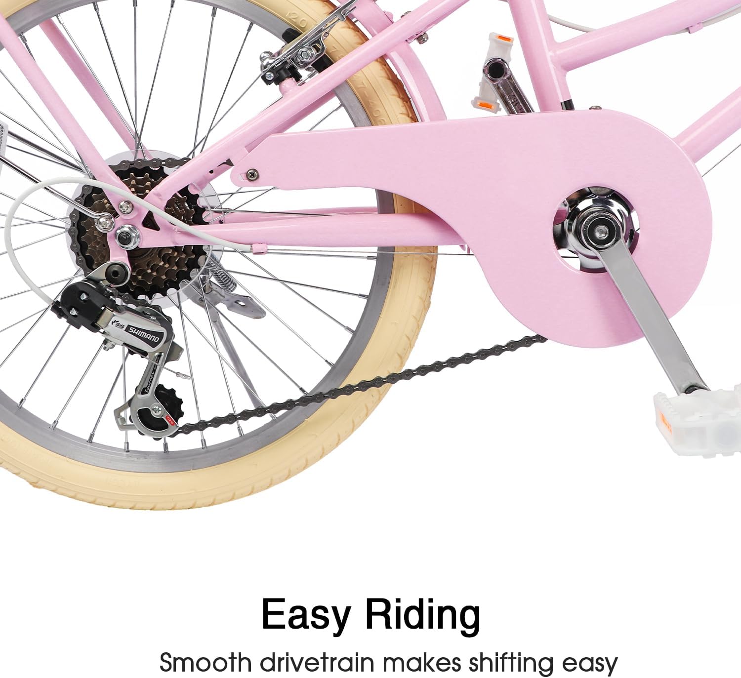 Glerc Missy 20 24 26 Zoll Mädchen City 6-Gang Hybrid Cruiser Fahrrad mit Weidenkorb für Jugend über 6-Jahre alt, mehrere Farben