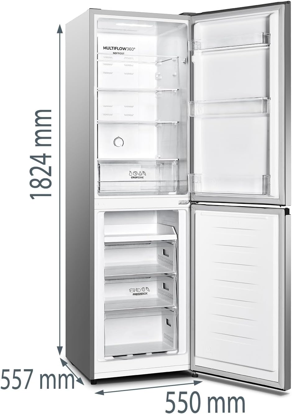 Gorenje N 619EAW4 Kühl-Gefrier-Kombination / LED Display / 186 cm / 300 l / NoFrostPLus / Gemüsefach mit Feuchteregler / FastFreeze / weiß