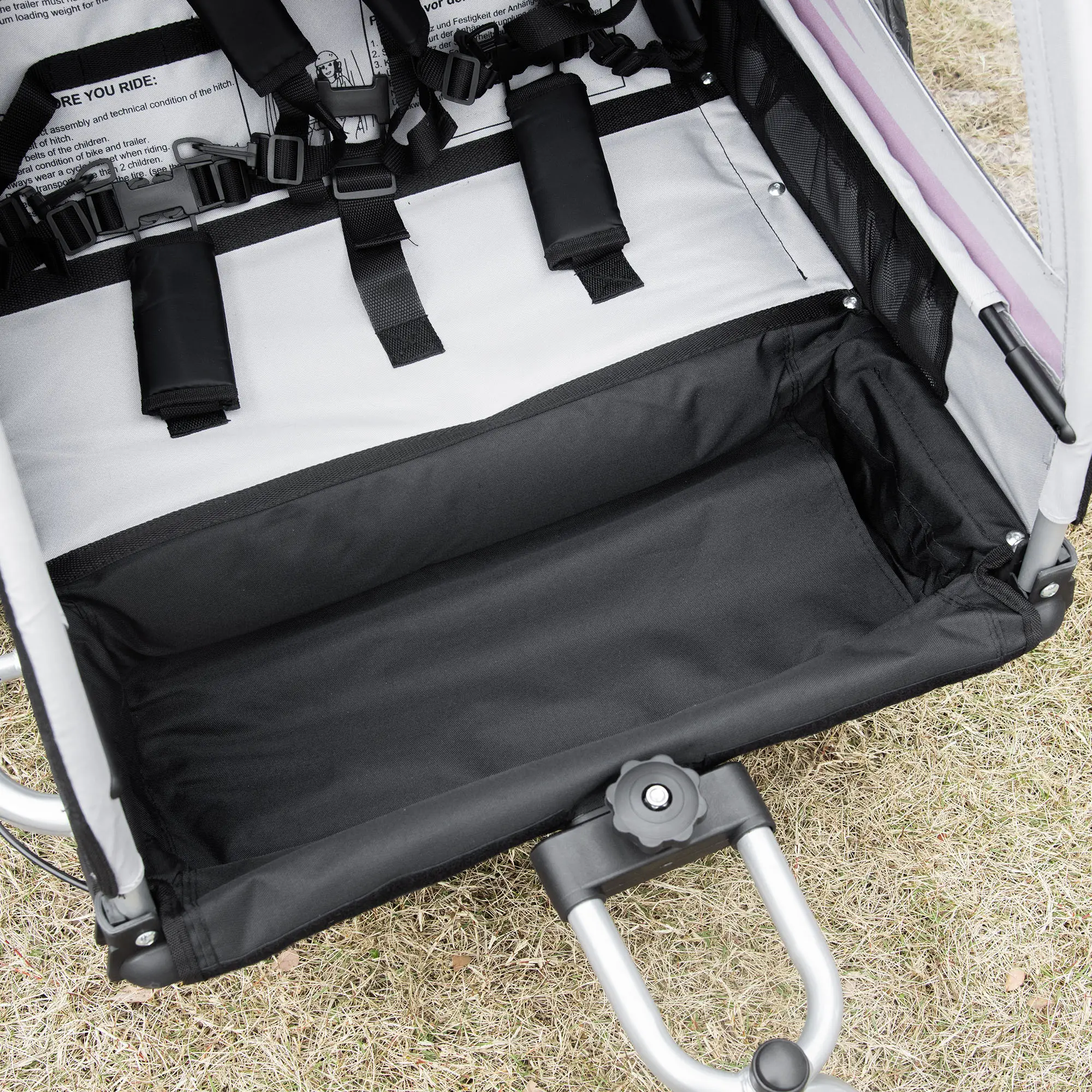 HOMCOM Kinderfahrradanhänger 2in1 Schiebewagen sichere Fahrt rot