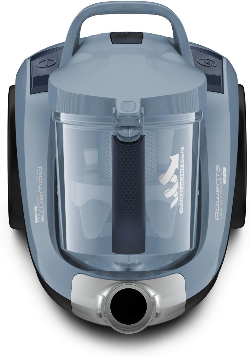 Rowenta RO4825 beutelloser Bodenstaubsauger Compact Power XXL | 550 Watt | 2,5L Staubvolumen | Kompakt & leise | Extreme Saugleistung | Hocheffizienter Saugkopf | Schwarz/Grau