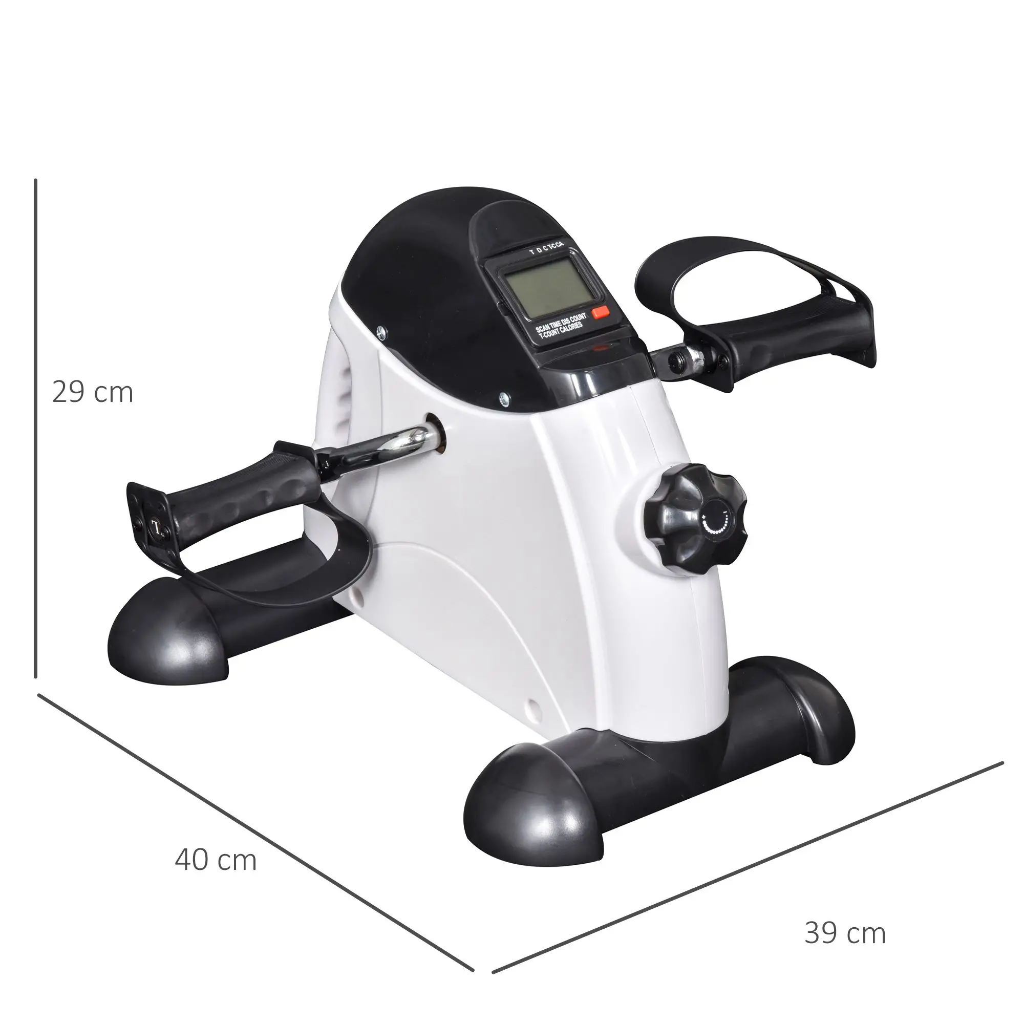 HOMCOM Mini Heimtrainer Fitnessbike LCD-Display verstellbarer Widerstand