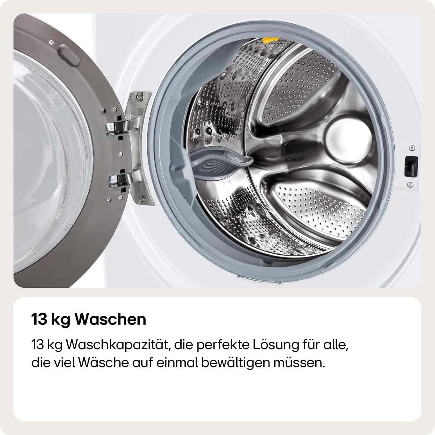 LG F4WV7080, Klasse A, Frontlader-Waschmaschine 8 kg, 1400 U/Min, AI Direct Drive, Wi-Fi, Tiefenreinigung mit Dampf, Große Kapazität, TRIPLE A, Außentür aus Sicherheitsglas, 62 x 60 x 85 cm ꟷ Weiß