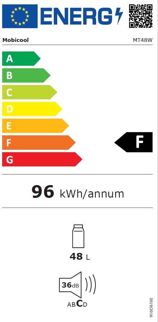 Mobicool MT48W AC/DC - elektrische Kühlbox mit Rollen passend für eine komplette Getrnkekiste / Bierkiste, 48 Liter, 12 V und 230 V für Auto, Lkw, Boot, Reisemobil und Steckdose, Blau