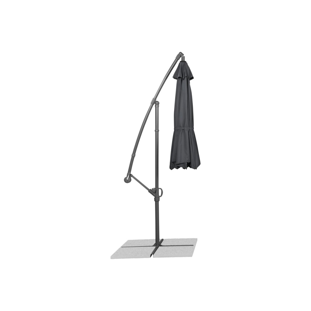 LIVARNO home Ampelschirm, 3 m, mit Handkurbel, anthrazit - B-Ware sehr gut