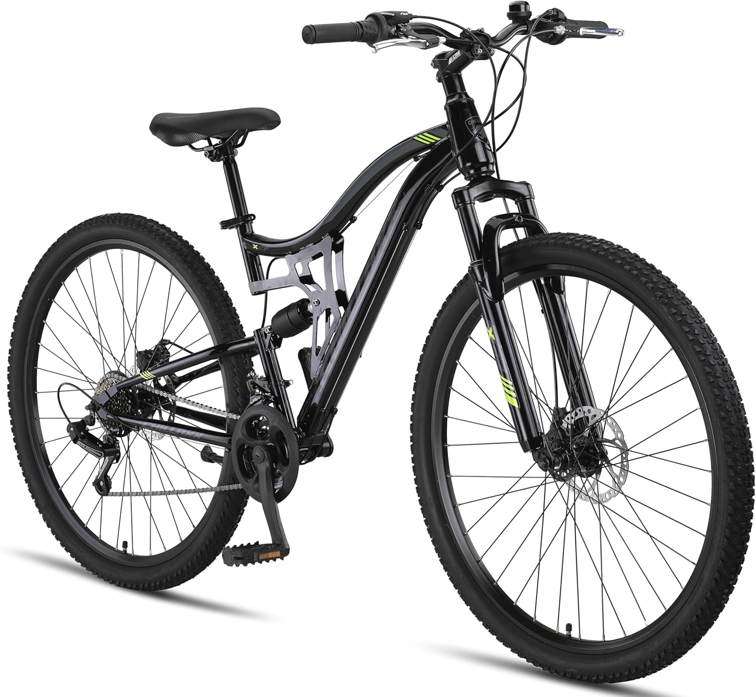 Chillaxx Bike Falcon Premium Mountainbike in 24,26,27.5 und 29 Zoll - Fahrrad für Jungen, Mädchen, Damen und Herren - Scheibenbremse- 21 Gang-Schaltung - Vollfederung