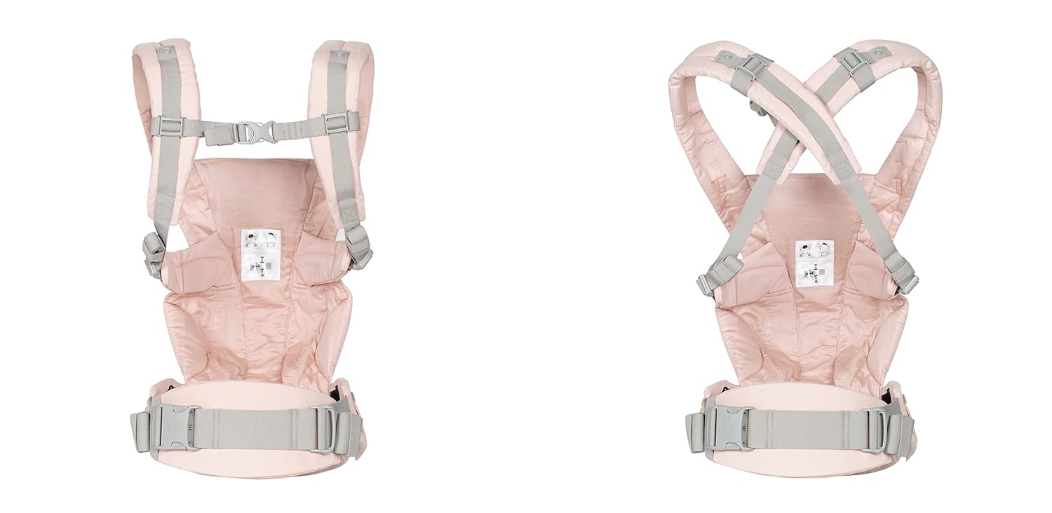 Ergobaby Omni Breeze Babytrage für Neugeborene ab Geburt bis 20kg, 4 Positionen SoftFlex Mesh Ergonomische Babybauchtrage Rückentrage Baby-Tragetasche, Natural Beige