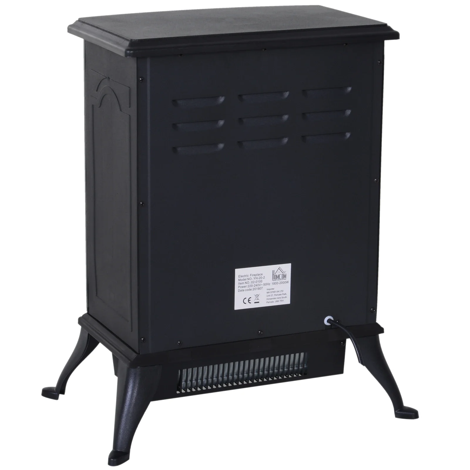 HOMCOM Elektrokamin Kaminofen rustikales Design Feueranimation