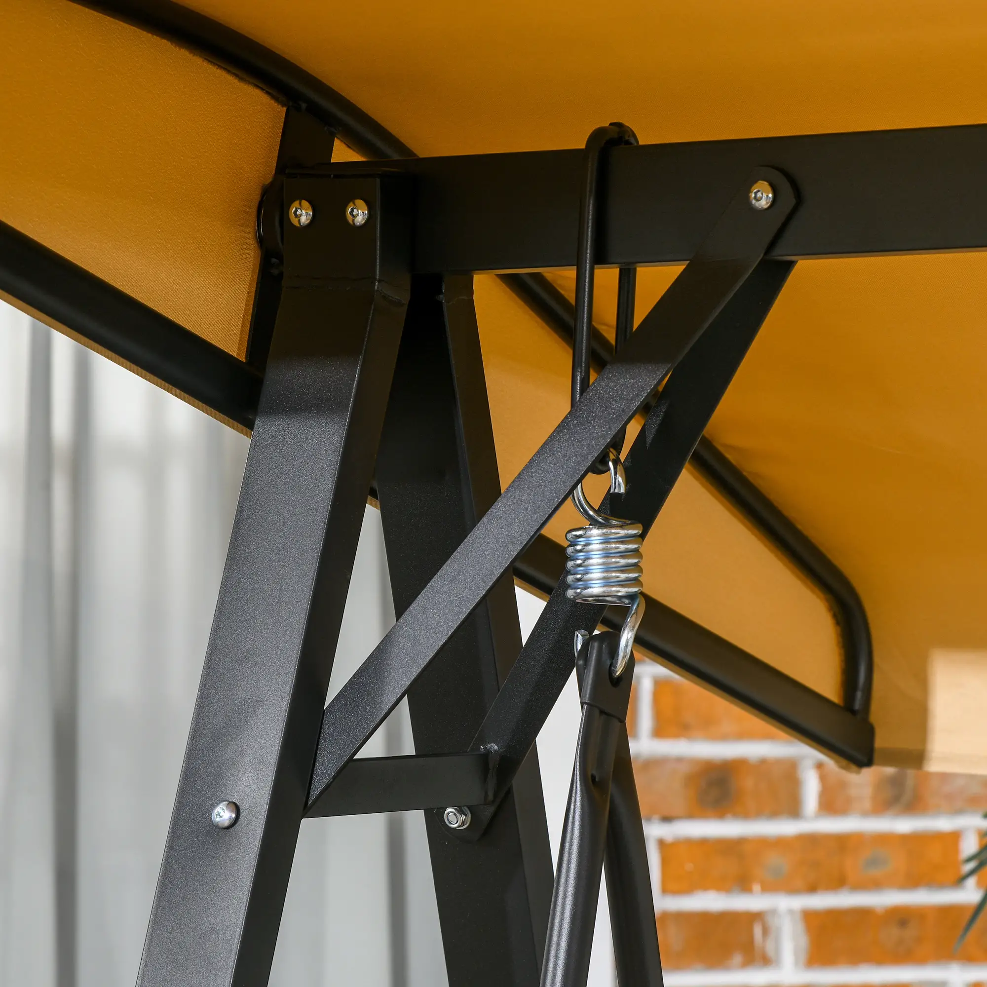 Outsunny Hollywoodschaukel 2-Sitzer mit verstellbarem Sonnendach