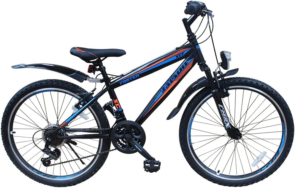 Talson 26 Zoll Mountainbike Fahrrad MIT GABELFEDERUNG & Beleuchtung 21-Gang Faster BBO