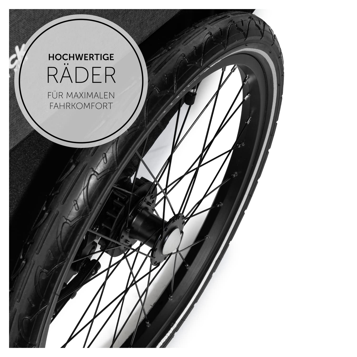 hauck Fahrradanhänger & Kinderwagen Dryk Duo Plus mit Federung, für 2 Kinder (6-48 Monate), inkl. Deichsel, Buggyrad, Fahne und LED Licht, Faltbar, Höhenverstellbar, XL Kofferaum (Dark Green)