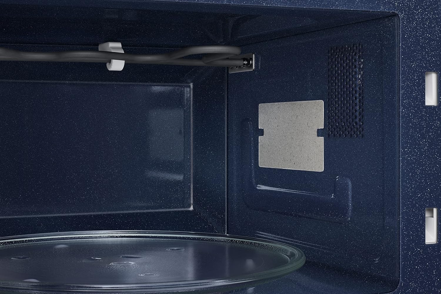 Samsung Tisch-Mikrowelle Glas Design MG23T5018CP/ET, knuspriges Kochen, AirFry, Mikrowelle + Grill 800 W + 1100 W, 23 l, 49 x 27,5 x 38 cm, Puder