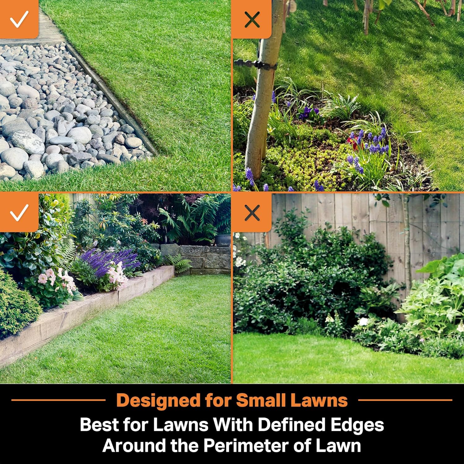 LawnMaster VBRM16 OcuMow Mhroboter für geeignet für bis zu 100 qm-Selbstfahrender Rasenmher Roboter mit MX 24V 4.0Ah Lithium-Ionen Akku Ohne Kabel