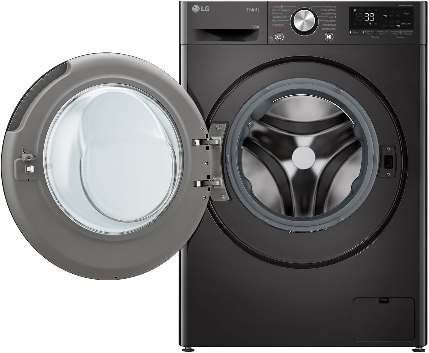 LG F4WV7080, Klasse A, Frontlader-Waschmaschine 8 kg, 1400 U/Min, AI Direct Drive, Wi-Fi, Tiefenreinigung mit Dampf, Groe Kapazitt, TRIPLE A, Auentür aus Sicherheitsglas, 62 x 60 x 85 cm Wei