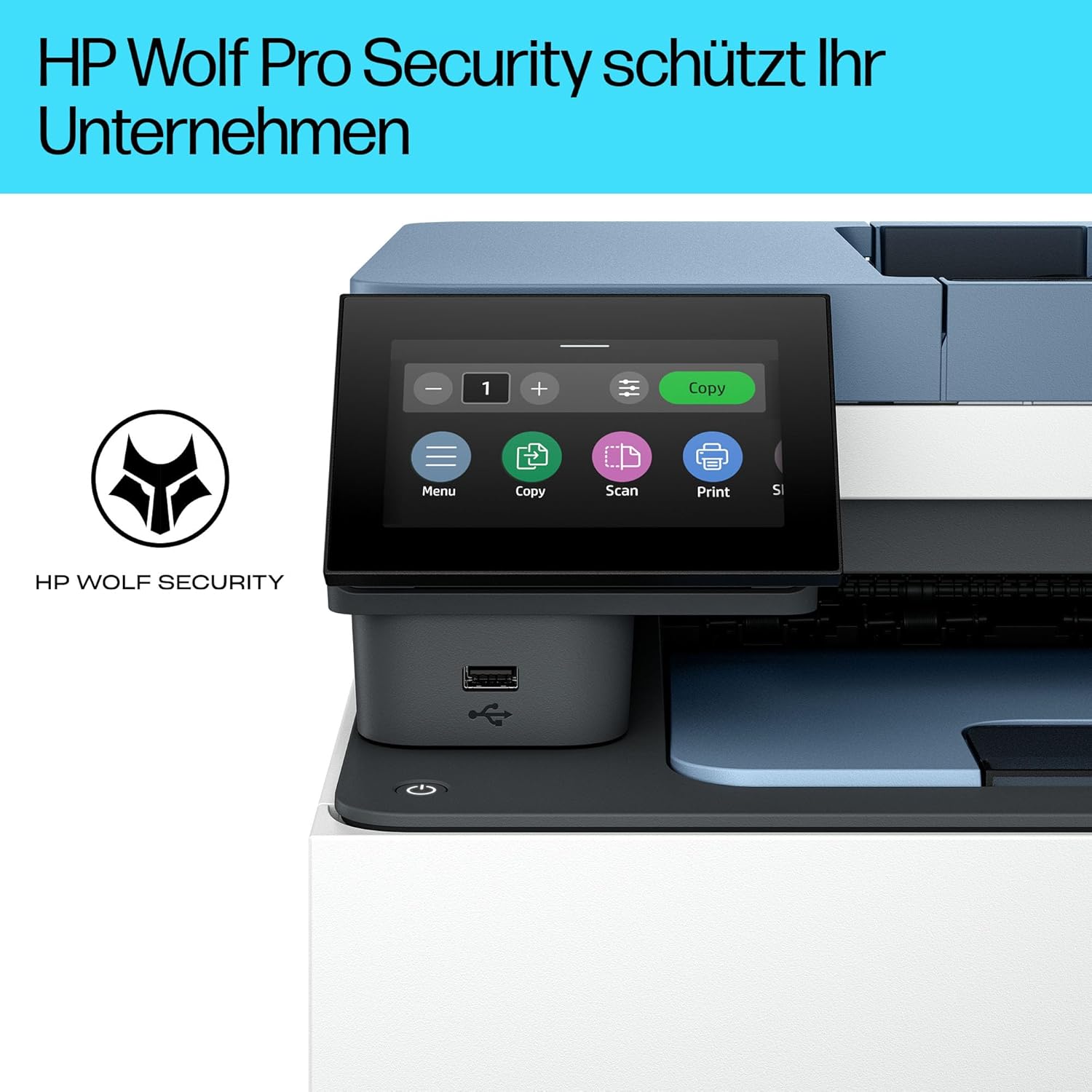HP Color LaserJet Pro MFP 3302fdwg Multifunktions-Farblaserdrucker, Fax, Automatischer beidseitiger Druck, Touchscreen, Wi-Fi, Ethernet, USB, HP Wolf Pro Security