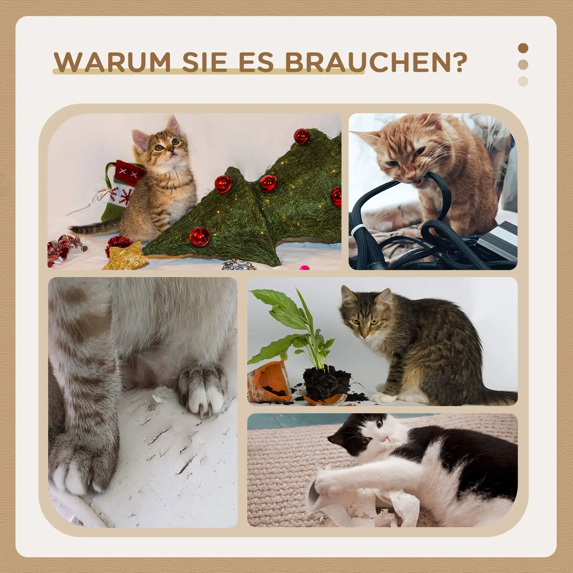 PawHut Kratzbaum Katzenhaus mit Hängematte und Aussichtsplattform