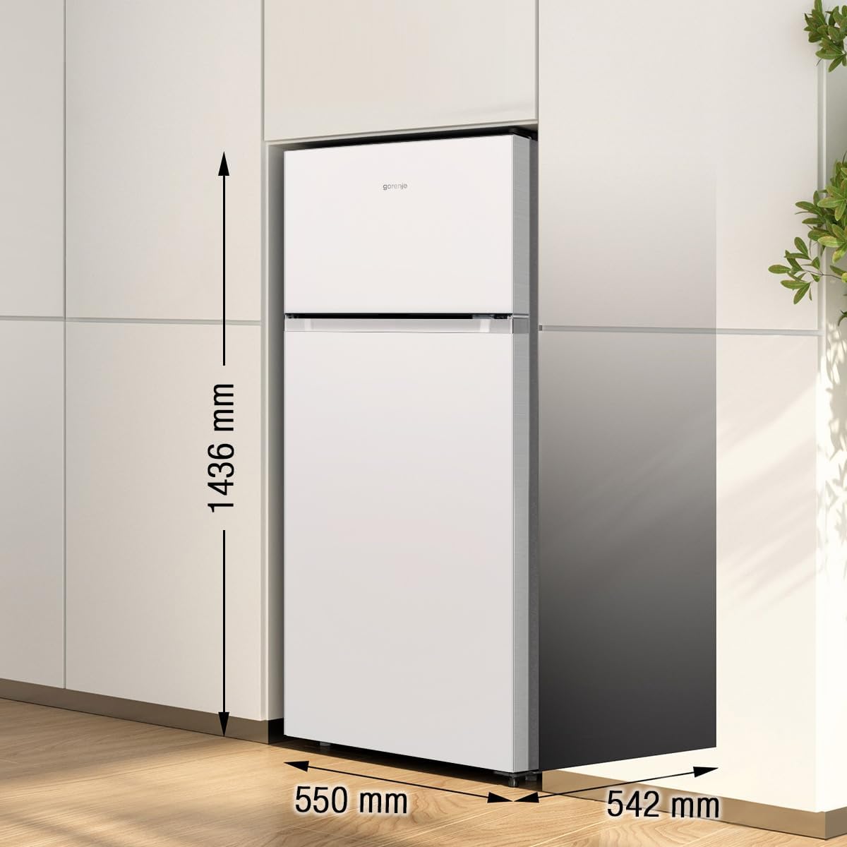 Gorenje N 619EAW4 Kühl-Gefrier-Kombination / LED Display / 186 cm / 300 l / NoFrostPLus / Gemüsefach mit Feuchteregler / FastFreeze / weiß