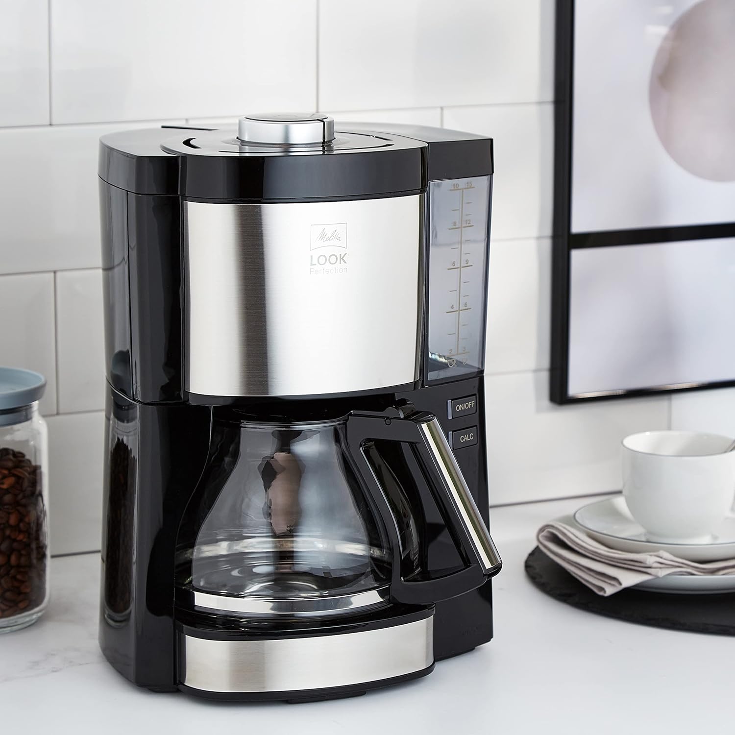 Melitta Look Perfection - Filterkaffeemaschine - mit Thermokanne - Tropfstopp - 10 Tassen - Schwarz (1025-16)