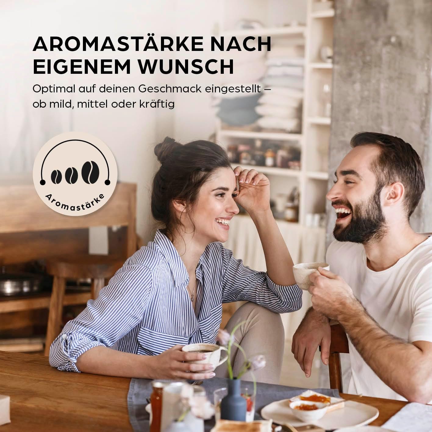 Barista Filterkaffeemaschine mit verstellbarem Mahlwerk & Thermokanne | Warmhaltefunktion, 24h Timer & Permanentfilter | Für 10 Tassen Kaffee | Kaffeemaschine für Bohnen & Pulver [Edelstahl]