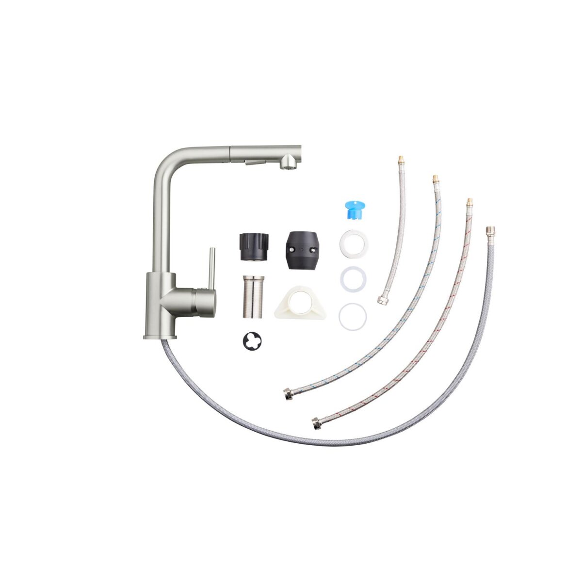 LIVARNO home Küchenarmatur mit herausziehbarer Brause (Quadratisch) - B-Ware sehr gut