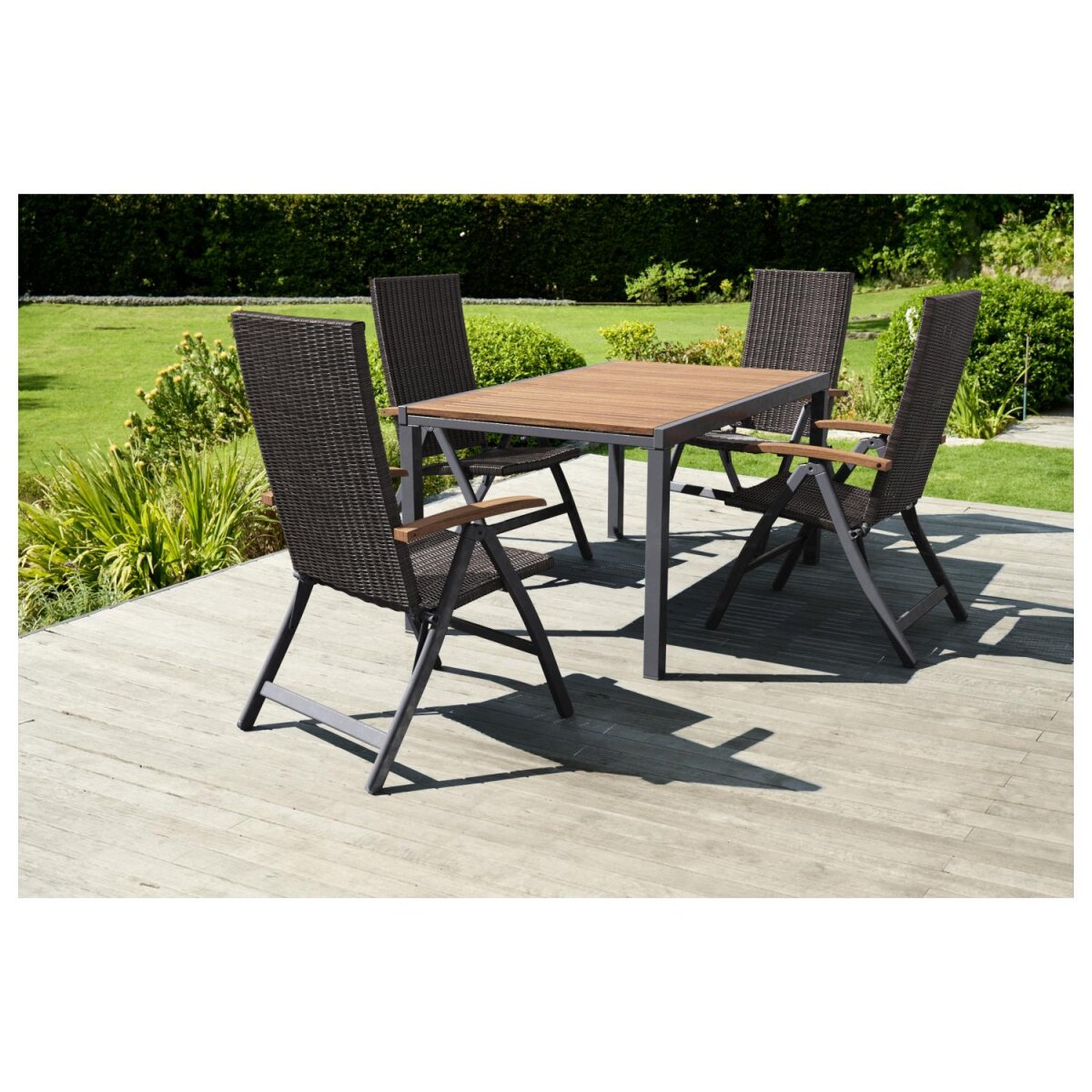 LIVARNO home Alu-Gartentisch »Valencia«, ausziehbar, braun - B-Ware sehr gut