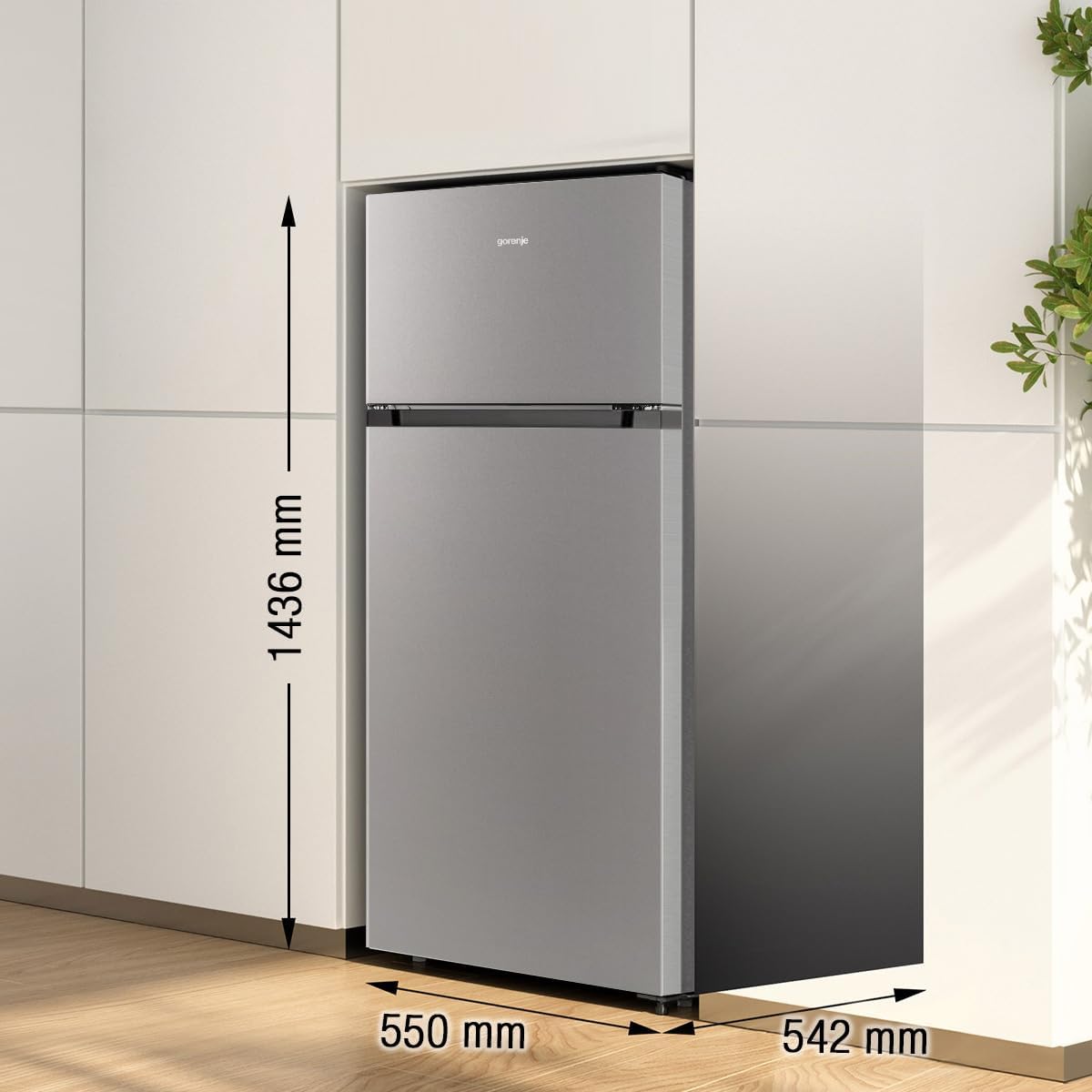 Gorenje N 619EAW4 Kühl-Gefrier-Kombination / LED Display / 186 cm / 300 l / NoFrostPLus / Gemüsefach mit Feuchteregler / FastFreeze / weiß