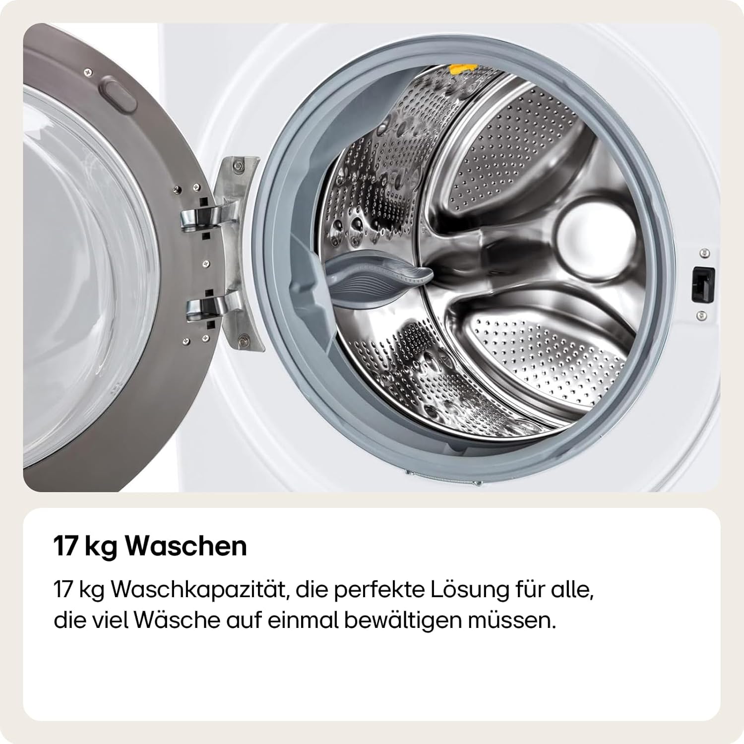 LG F4WV7080, Klasse A, Frontlader-Waschmaschine 8 kg, 1400 U/Min, AI Direct Drive, Wi-Fi, Tiefenreinigung mit Dampf, Große Kapazität, TRIPLE A, Außentür aus Sicherheitsglas, 62 x 60 x 85 cm ꟷ Weiß