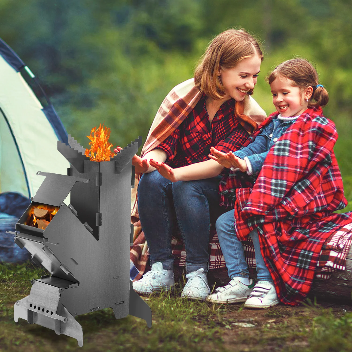 Sonnewelt Raketenofen Fire Gusseisen Stove Grillplatte