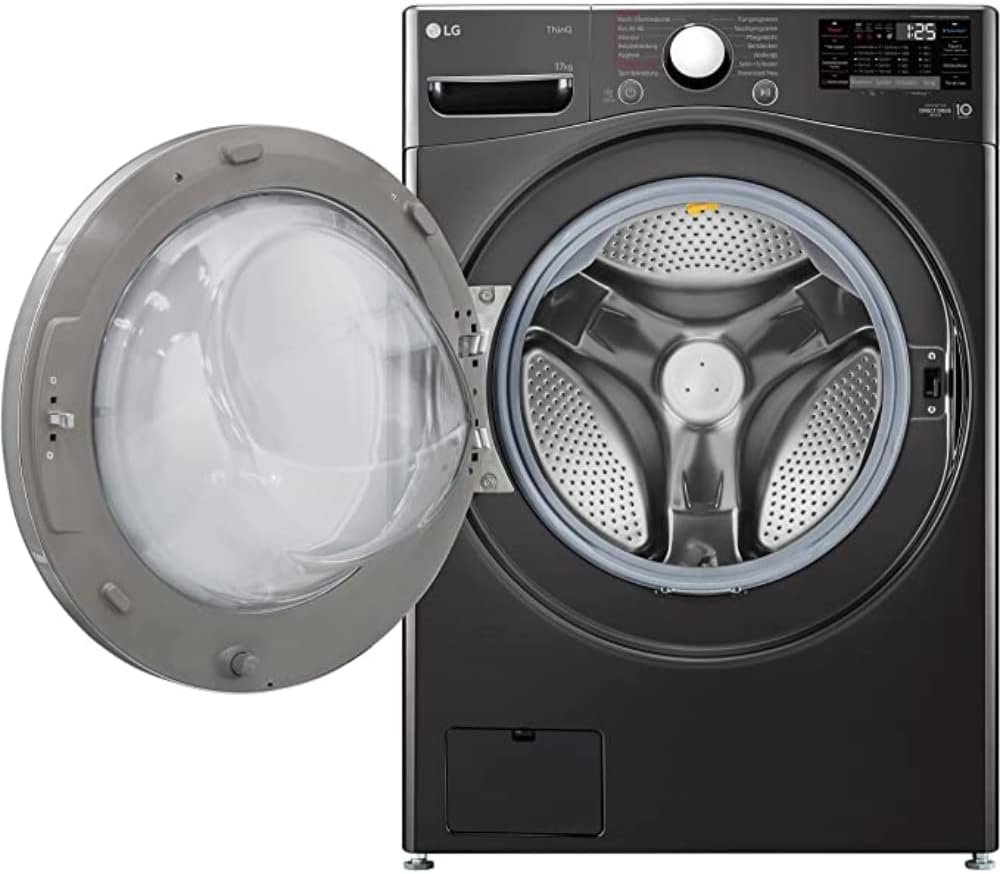 LG F4WV7080, Klasse A, Frontlader-Waschmaschine 8 kg, 1400 U/Min, AI Direct Drive, Wi-Fi, Tiefenreinigung mit Dampf, Große Kapazität, TRIPLE A, Außentür aus Sicherheitsglas, 62 x 60 x 85 cm ꟷ Weiß