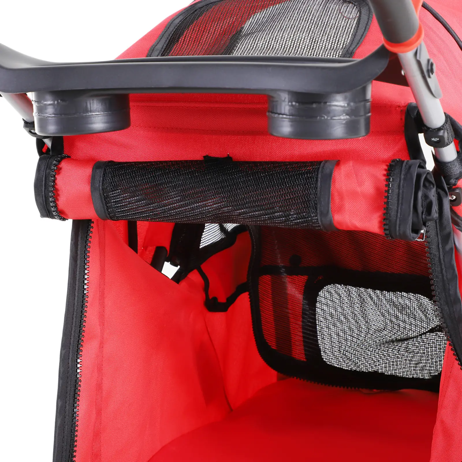 PawHut Hundebuggy faltbar mit Feststellbremse und Einkaufskorb