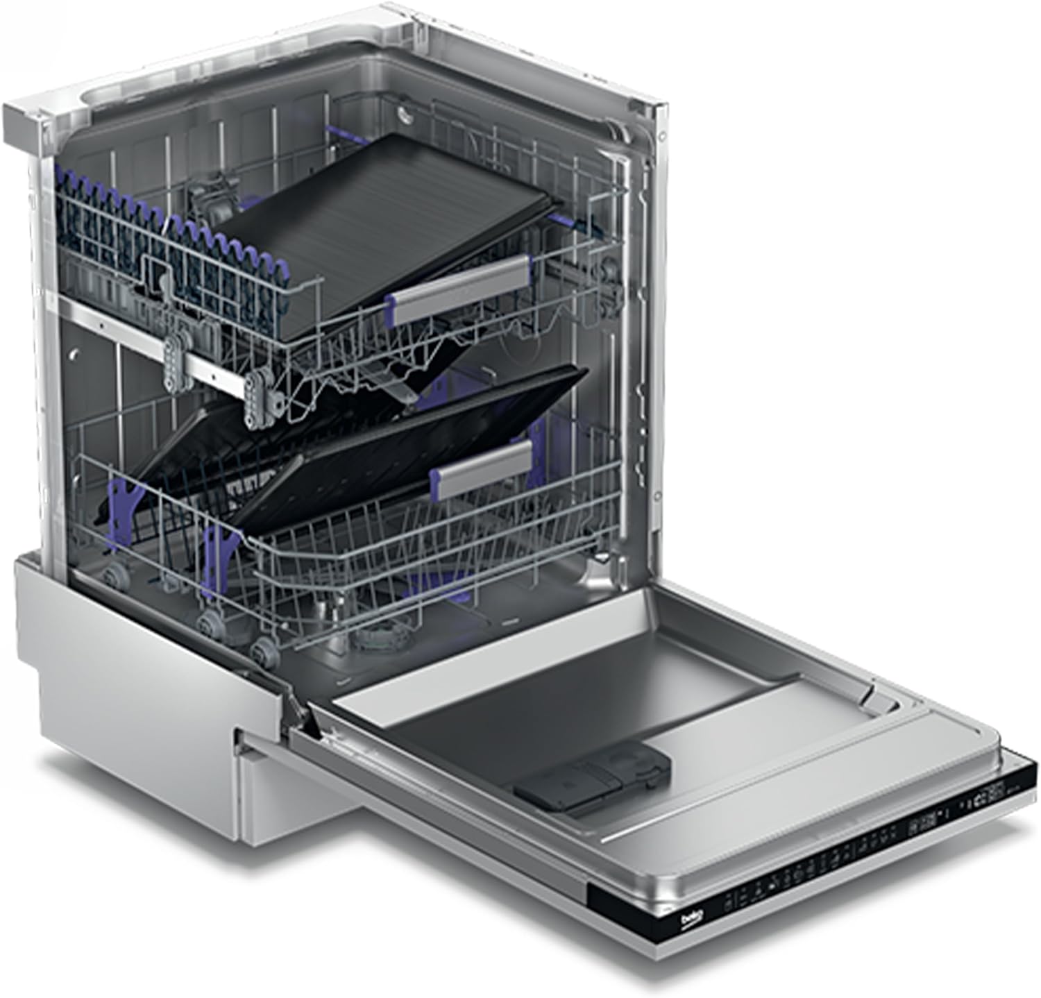 Beko BDFN26420W b300 freistehender Geschirrspüler, unterbaufhig, Platz für 14 Magedecke, Pro Inverter Motor, TrayWash, HygieneIntense, 6 Programme, WaterSafe+, Wei