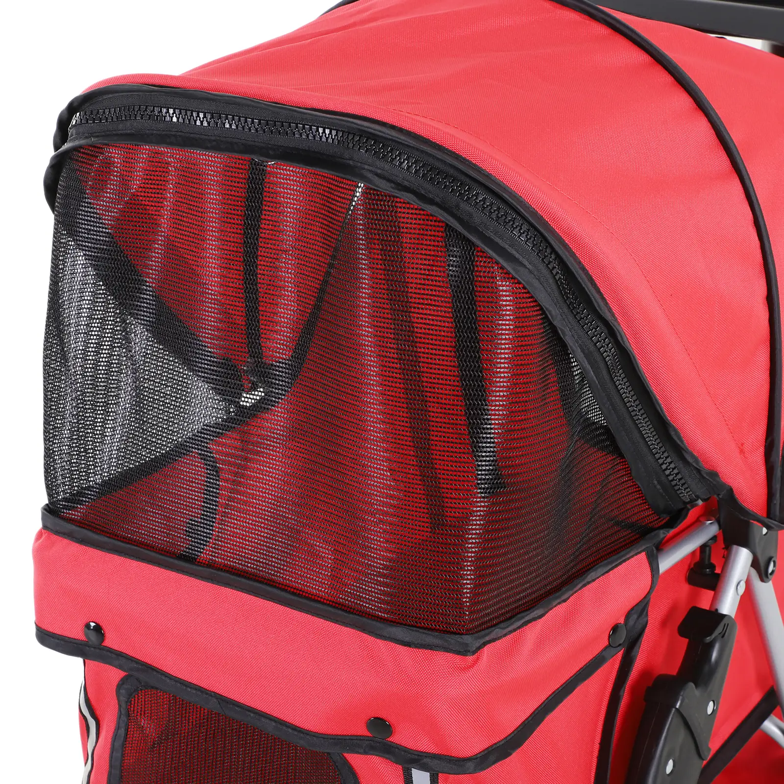 PawHut Hundebuggy faltbar mit Feststellbremse und Einkaufskorb