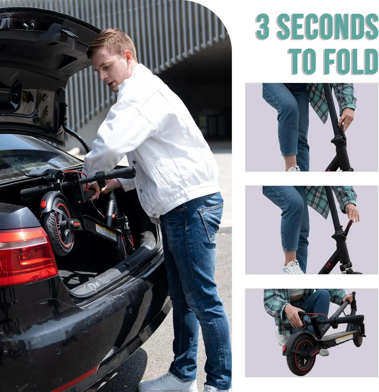 EVERCROSS EV85F E-Scooter – 350W Motor, 25 km/h, 8.5 Reifen, IP54, Klappbar