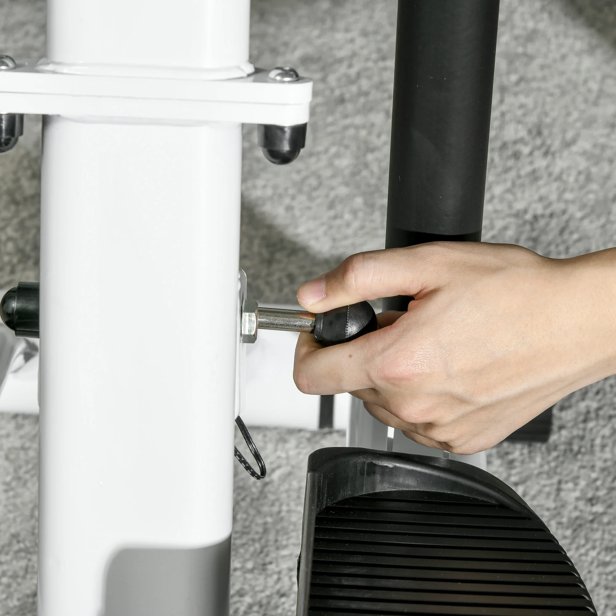 SPORTNOW Stepper mit Handgriff 12 Widerstandsstufen Monitor-Anzeige