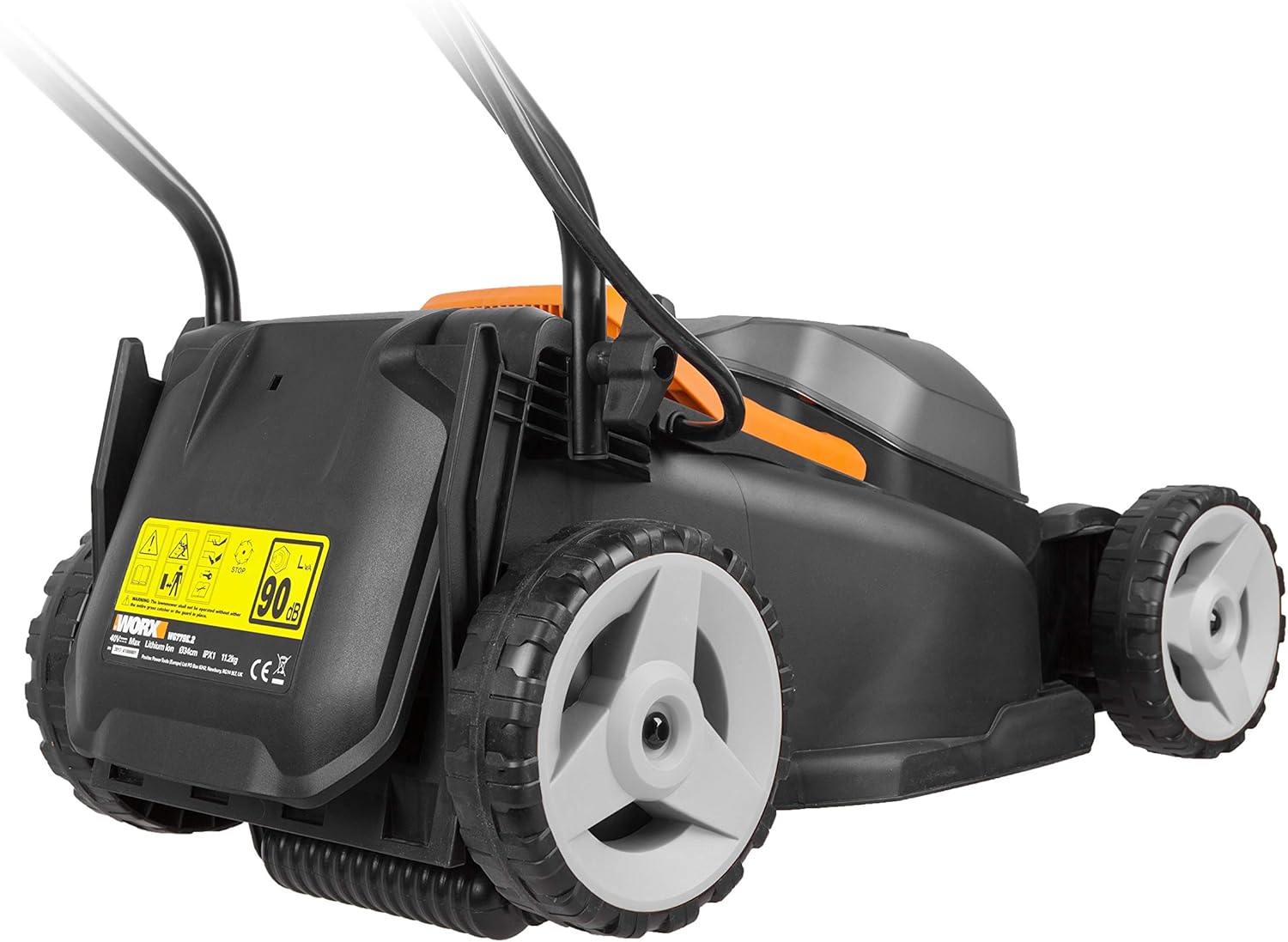 Worx Nitro 34 cm Akku-Rasenmher, Elektrischer Rasenmher, WG779E, 40 V PowerShare PRO 2 STK. 2,5 Ah Akku (Akkus & Ladegert inklusive)