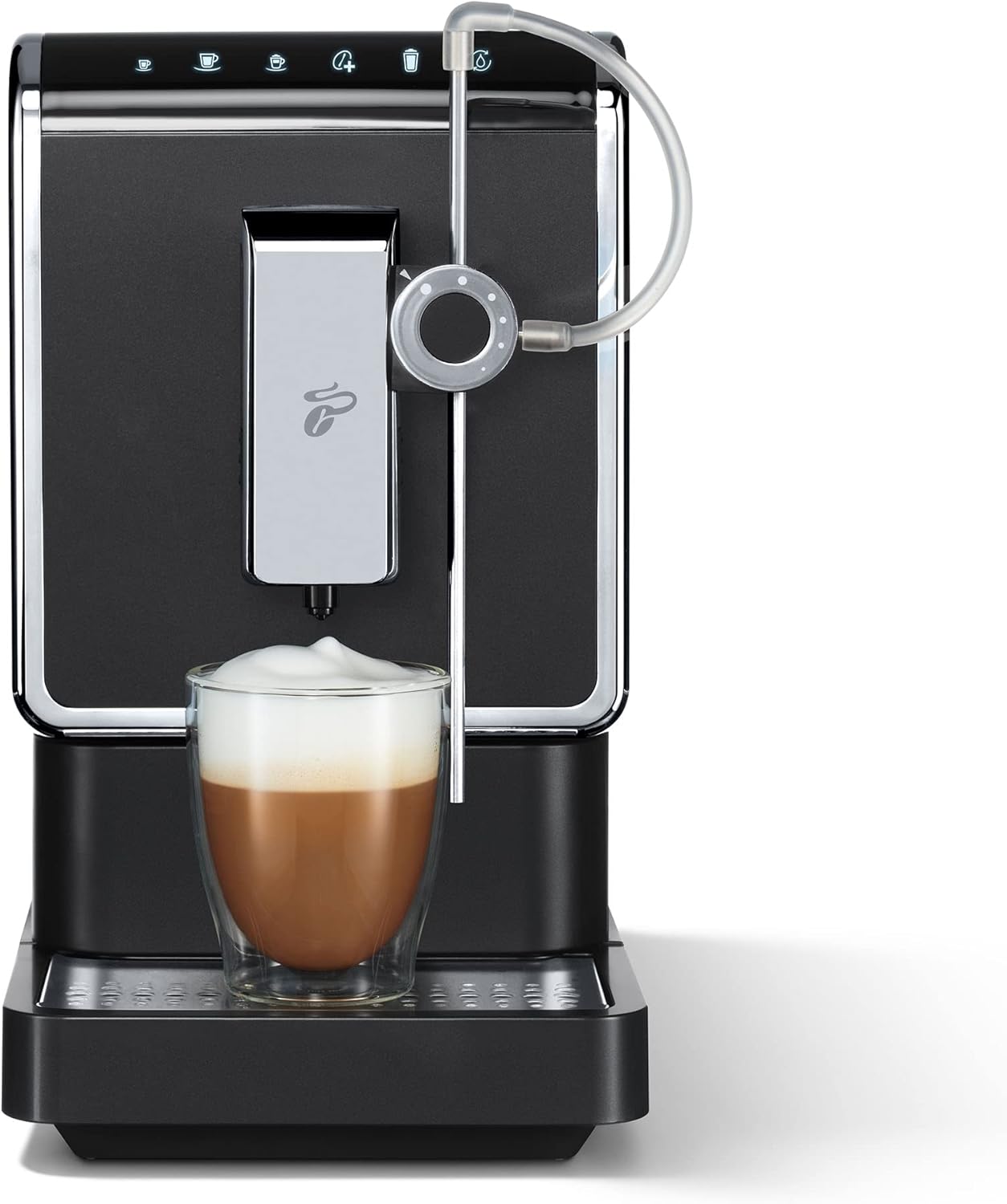 Tchibo Kaffeevollautomat Esperto Pro mit One Touch Funktion für Caffè Crema, Espresso und Milchspezialitäten, Anthrazit
