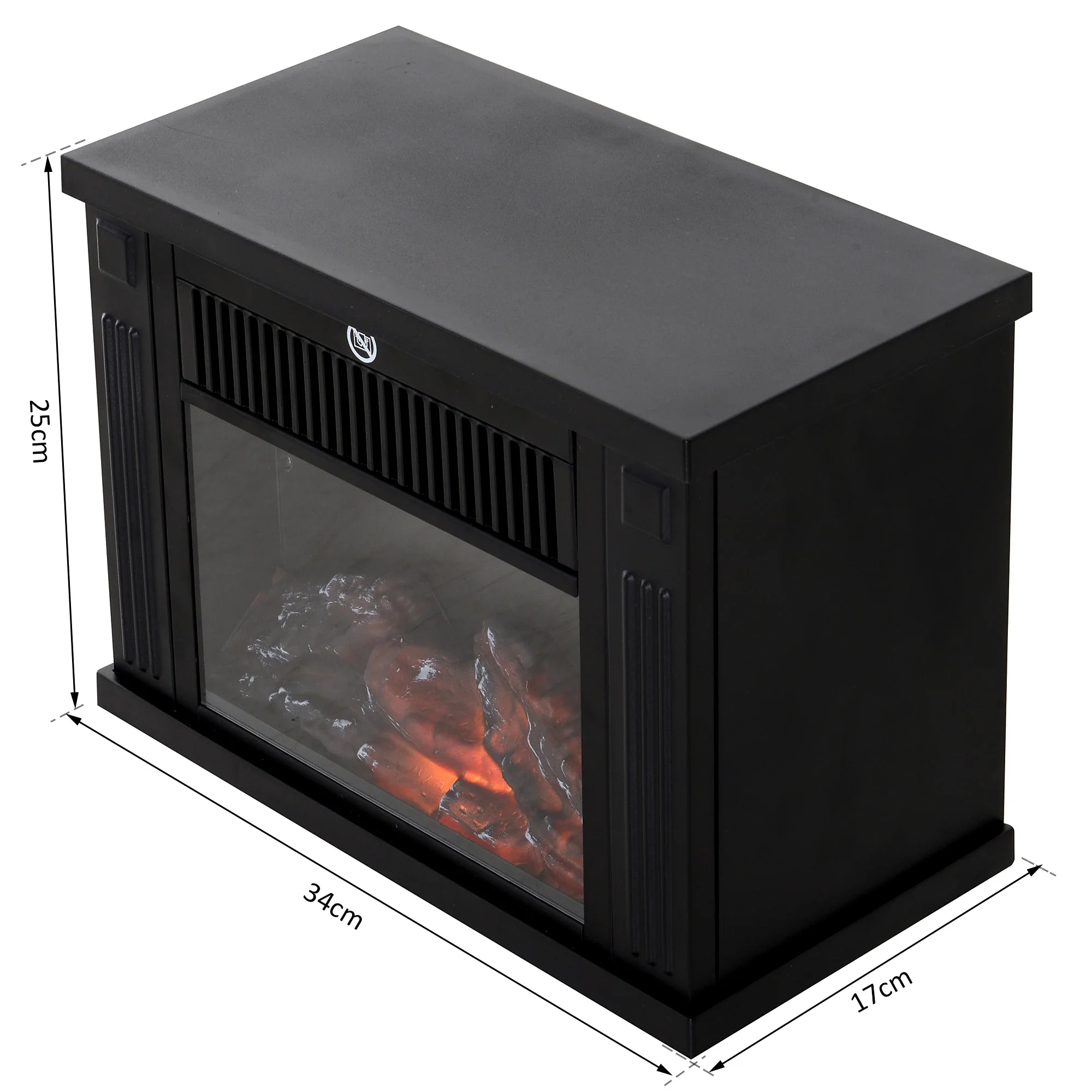 HOMCOM Elektrokamin mit Flammeneffekt & 2 Heizstufen